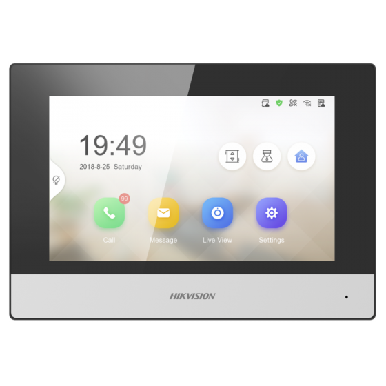 Hikvision Indoor Video Intercom Screen, Black - DS-KH6320-TE1