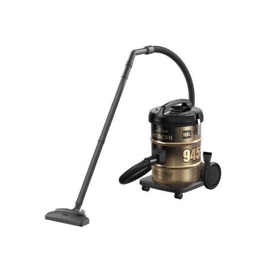 Hitachi Drum Vacuum Cleaner, 2000 Watt, Black Gold - CV-945F 220CE BK