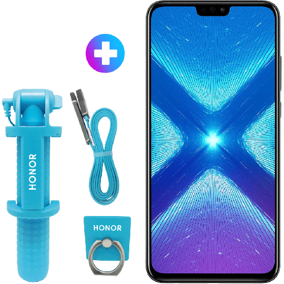 Honor 8X Dual Sim, 64GB, 4G LTE - Black