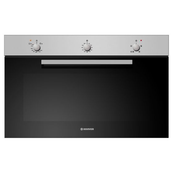 Hoover Built-In Gas Oven 90cm, 93 Liter, Silver/Black - HGGF93