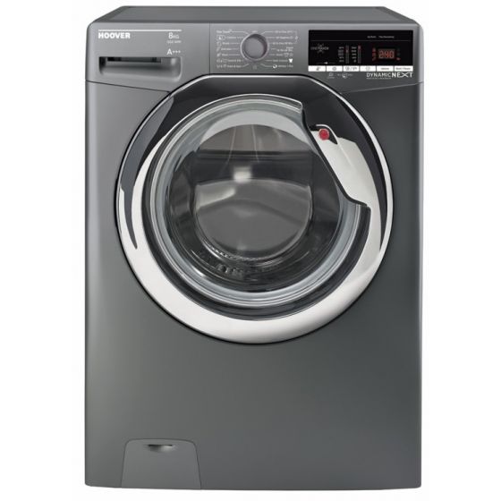 Hoover Front Load Washing Machine, 8Kg, Silver - DXOA38AC3R-EGY