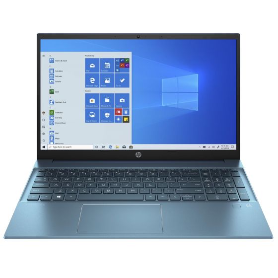 HP Pavilion 15-eg0061ne Laptop, Intel Core i5-1135G7, 15.6 Inch, 512GB SSD, 8GB RAM, NVIDIA GeForce MX350 2GB, Windows 10 Home - Forest Teal
