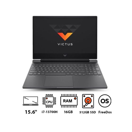HP FA1039 Gaming Laptop, Intel Core I7-13700H, 512GB M.2 SSD, 16GB RAM, 15.6 Inch FHD IPS, 144Hz, NVIDIA GeForce RTX 3050 6GB GDDR6, FREEDOS - Black