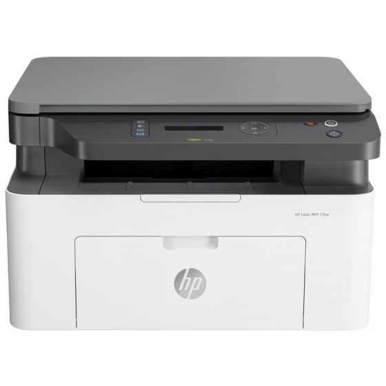 HP Laser MFP 135w Multifunction Printer, White - 4ZB83A