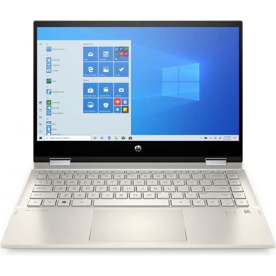HP Pavilion x360 14-dw1003ne Laptop, Intel Core i7-1165G7, 14 Inch Touchscreen, 1TB SSD, 16GB RAM, Intel Iris Xe Graphics, Windows 10 Home - Warm Gold