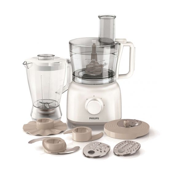 Philips Daily Collection Food Processor, 650 Watt, White - HR7628/00