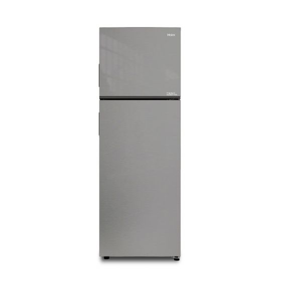 Haier No-Frost Refrigerator, 357 Liter, Inverter, Silver- HRF-380TMSM
