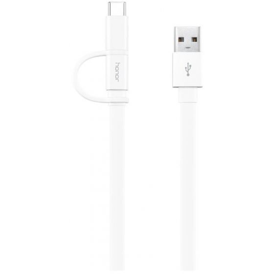 Honor 2 in 1 USB Cable, 1.5 Meters - White
