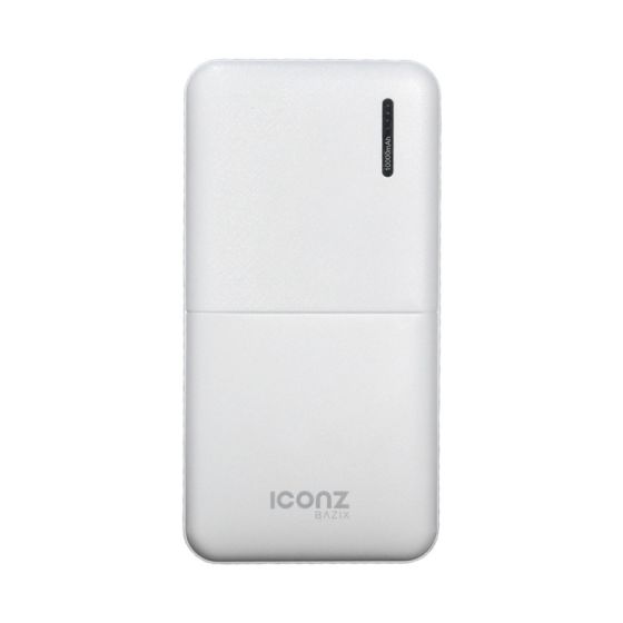 ICONZ Power Bank, 10000mAh, 2 Ports, White - XPB11CW