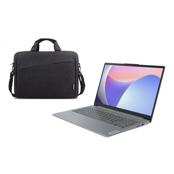 Lenovo IdeaPad Slim 3 15IRH8 83EM007VED Laptop, Intel Core i7-13620H, 512GB SSD, 16GB RAM, 15.6 Inch, FHD Display, Integrated Intel UHD Graphics, Windows 11 - Arctic Grey with Laptop Casual Toploading Bag, Black - T210 