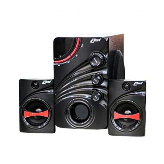 مكبر صوت ستيريو لاسلكي 2.1 زيرو مع ريموت كنترول، اسود - ZR-3050 