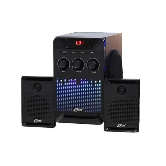 Zero Wireless 2.1 Stereo Speaker with Remote Control, Black - ZR-3040