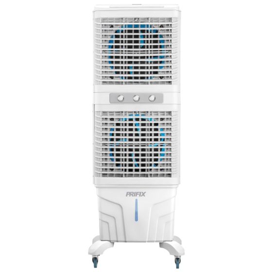 Prifix Air Cooler Double, 18 Inch, 70 Liters - White