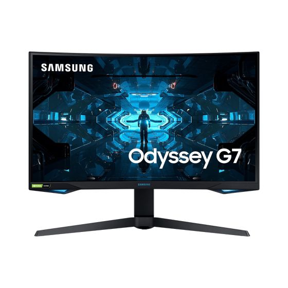 Samsung Odyssey G7 27 Inch QHD QLED Curved Gaming Monitor, 240Hz, 1ms, Black - LC27G75TQSMXZN