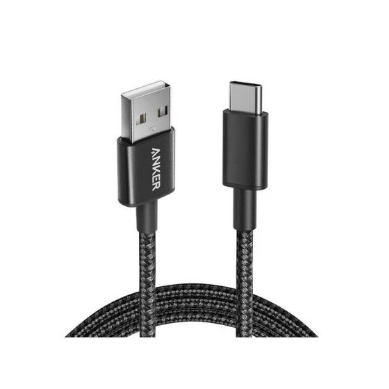 كابل USB فئة C انكر، متانة فائقة، 60 وات، 6 قدم، اسود - A8173H11 