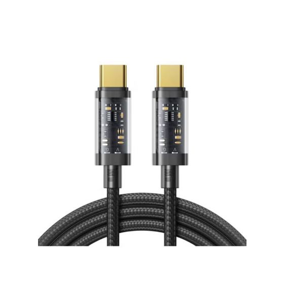 كابل للشحن ونقل البيانات USB-C جوي روم، 100 وات، 1.2 متر، اسود - S-CC100A12 
