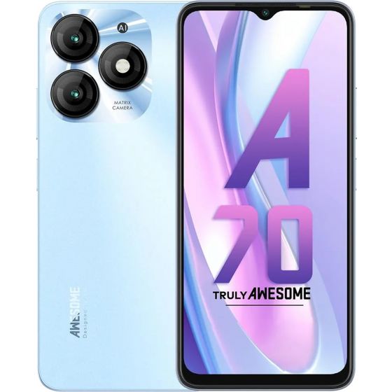 ايتل A70 بشريحتين، سعة 128 جيجا، رام 3 جيجا، شبكة 4G LTE، ازرق ازورا - A665L
