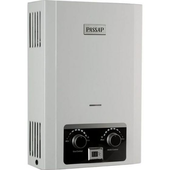 Passap Digital Gas Water Heater, 6 Liter, White - WH-6L White