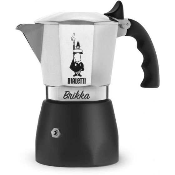 Bialetti Moka Brikka Espresso Maker 2 Cups, Silver