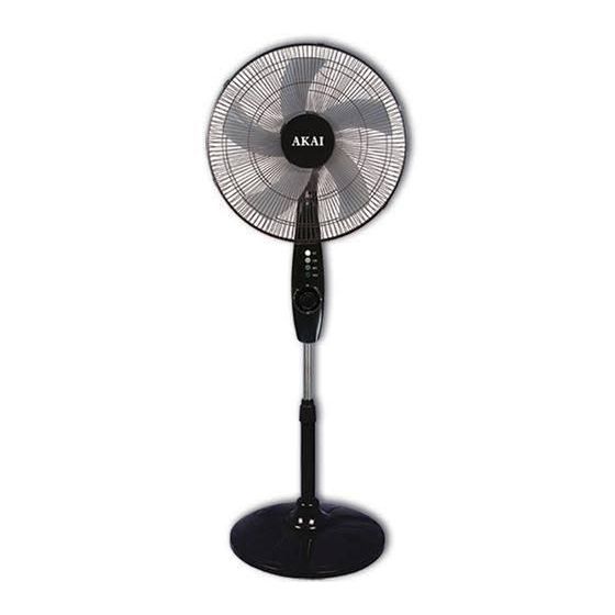 Akai Stand Fan, 18 Inch, Black - A1618