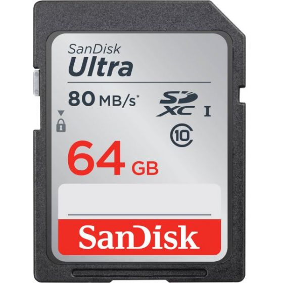 بطاقة ذاكرة الترا SDXC سانديسك فئة 10، سعة 64 جيجا - SDSDUNC-064G-GN6IN