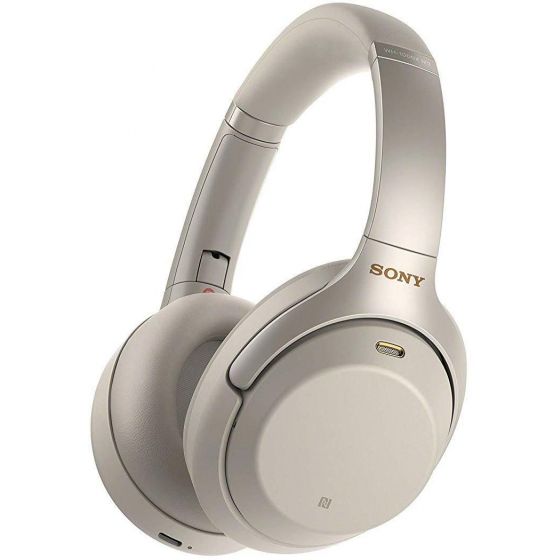 Sony WH-1000XM4 Wireless Headphones with Microphone, Silver - WH-1000XM4 S