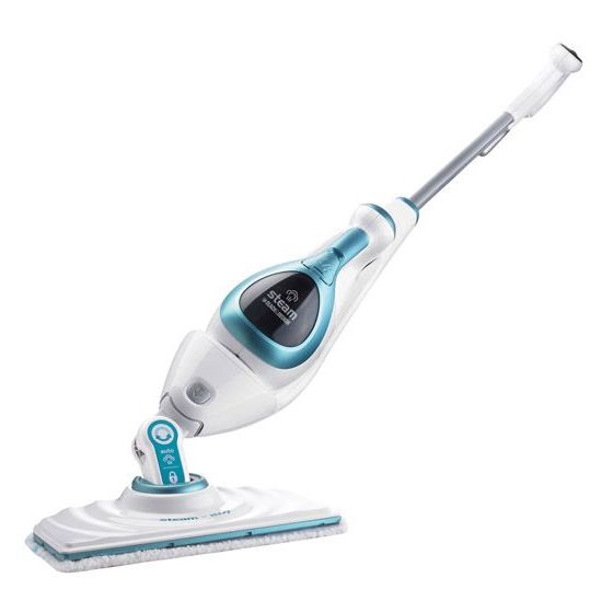 Black & Decker Steam Mop Deluxe 2 In 1 Vacuum Cleaner, 1600 Watt, White - FSMH1621