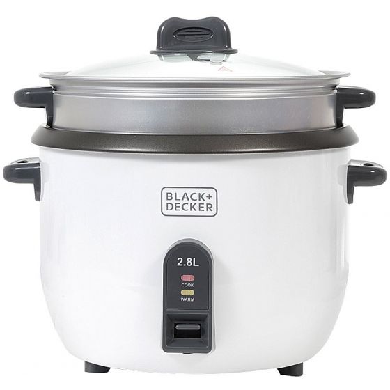 Black + Decker Rice Cooker, 2.8 Liter, 1100 Watt, White - RC2850