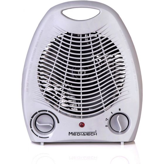 Media Tech Electric Fan Heater, White- MT-001 
