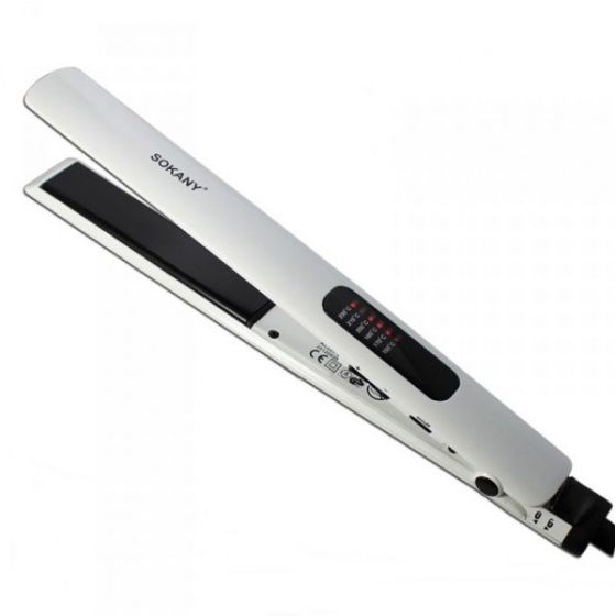 Sokany Hair Straightener, White - HS-950B