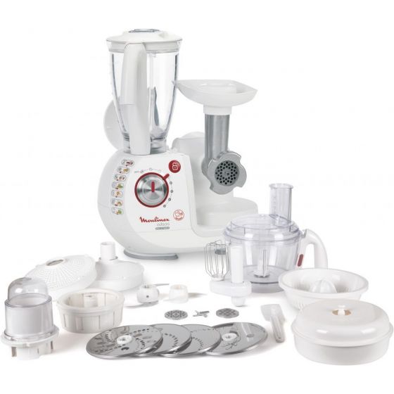 Moulinex Food Processor 1000 Watt, Multi Functions, White - FP7371