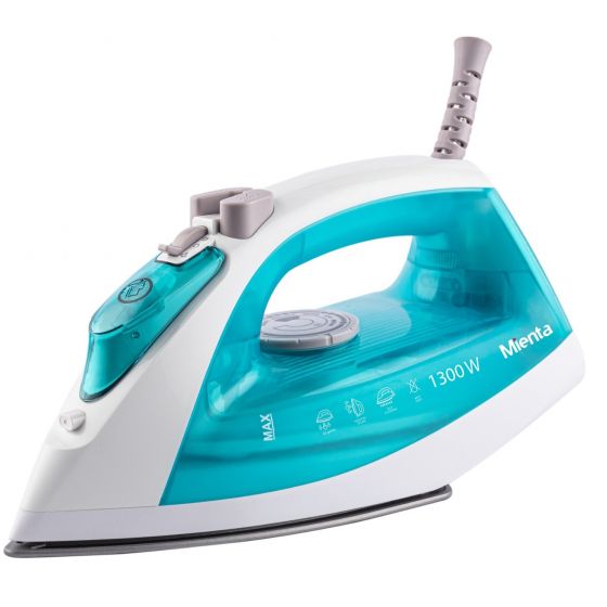 Mienta Steam Iron, 1300 Watt, White \ Blue - SI18809A