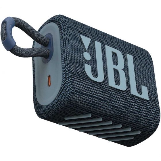 JBL GO 3 Portable Bluetooth Speaker, Blue - JBLGO3BLU