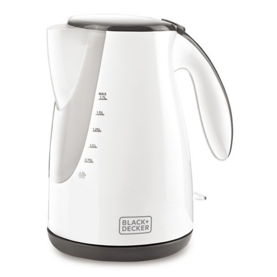 Black + Decker Kettle, 1.7 Litres, 2000 Watt, White - JC72