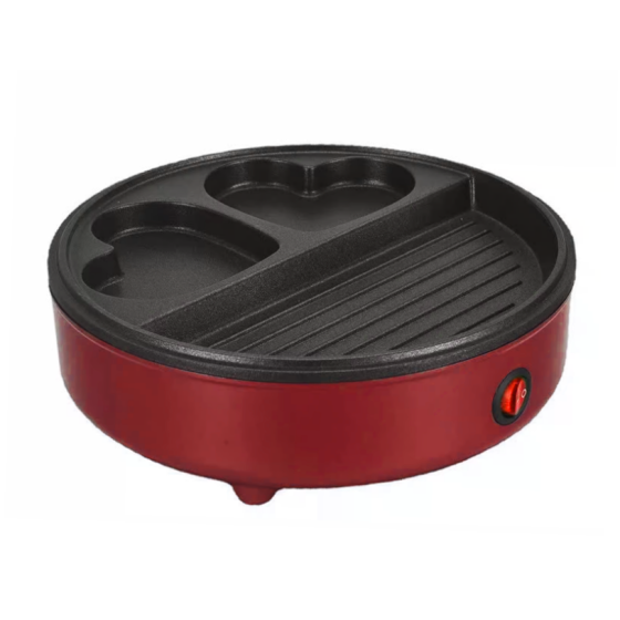 Sokany 3 In1 Electric Grill, 600 Watt, Red - SK-221