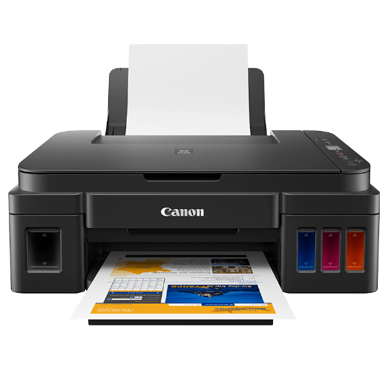 Canon PIXMA Inkjet 3 In 1 Printer, Black - G2411