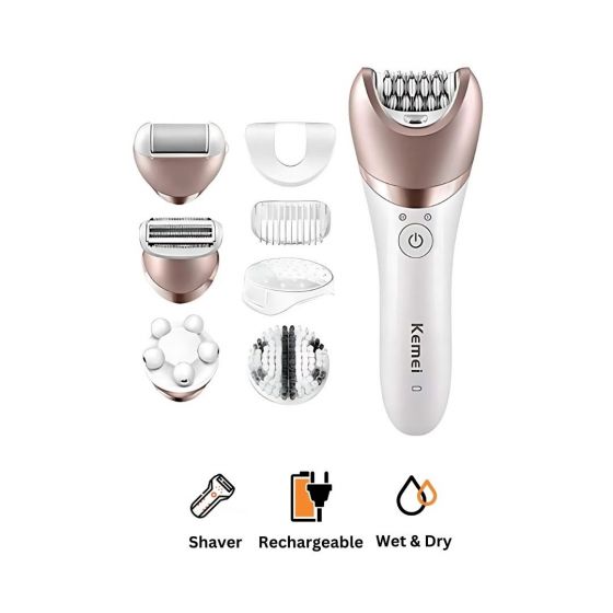 Kemei 5 in 1 Beauty Tools Kit, Multicolor - KM-8001