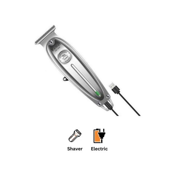 Kemei Electric Face Shaver, Silver - KM-1949