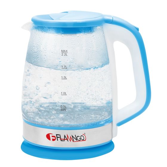 Flamngo Electric Water Kettle, 2.2 Liters, 1500 Watt, Multicolor - FM-4003