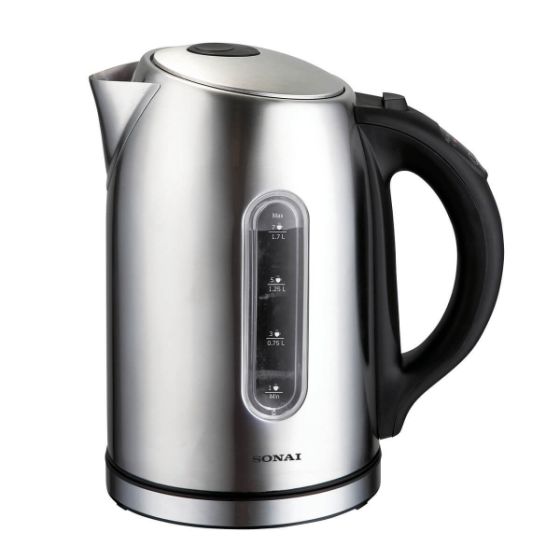 Sonai Plus Electric Kettle, 1.7 Liters, Gray - SH-3740