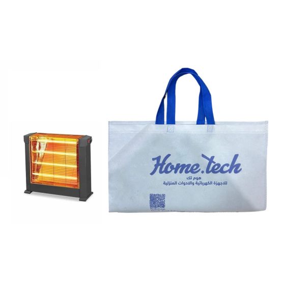 Kumtel Electric Heater, 2200 Watt, 4 Candles, Black - KH2760 with Gift Bag