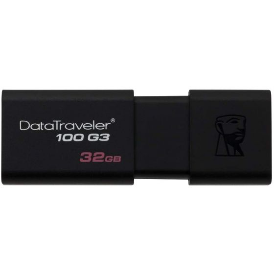 Kingston DataTraveler 100 G3 USB Flash Drive, 32GB - DT100G3/32GB