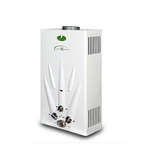 Kiriazi Gas Water Heater, 10 Liters, White - KGH10AD