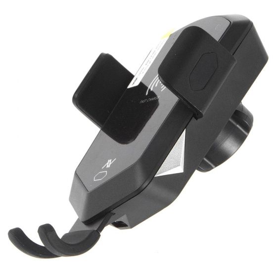 L'avvento Automatic Car Holder with wireless Charger, Black - MX377
