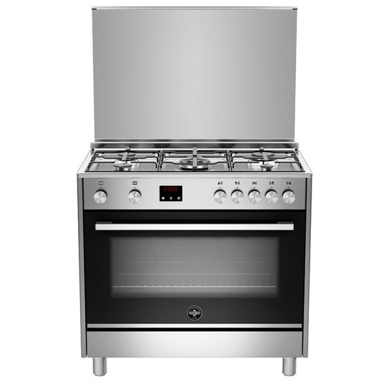 La Germania Free Standing Gas Cooker, 5 Burners, Silver - TUS95C81CX/1