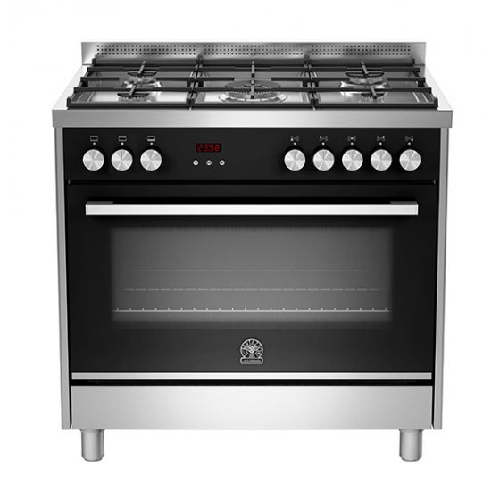 La Germania Freestanding Digital Gas Cooker, 5 Burners, Stainless Steel, 90 cm - TUS95C81BX