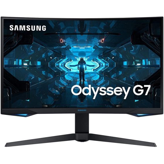 Samsung Odyssey G7 27 Inch QHD QLED Curved Gaming Monitor, Black- LC G75TQSMXZN 