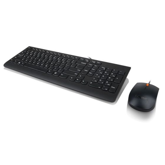 Lenovo 300 Wired Keyboard and Mouse, Black - GX30M39607