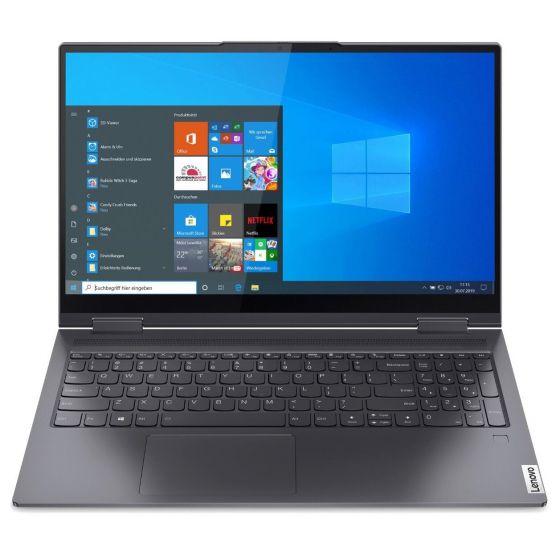 Lenovo Yoga 7 2 in 1 Laptop, Intel Core i5-1135G7, 15.6 Inch Touchscreen, 256GB SSD, 8GB RAM, Integrated Intel Iris Plus, Windows 10, Slate Grey