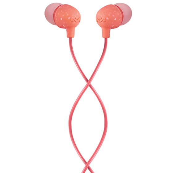 House of Marley Little Bird In Ear Wired Earphones With Microphone, Peach- EM-JE061-PH